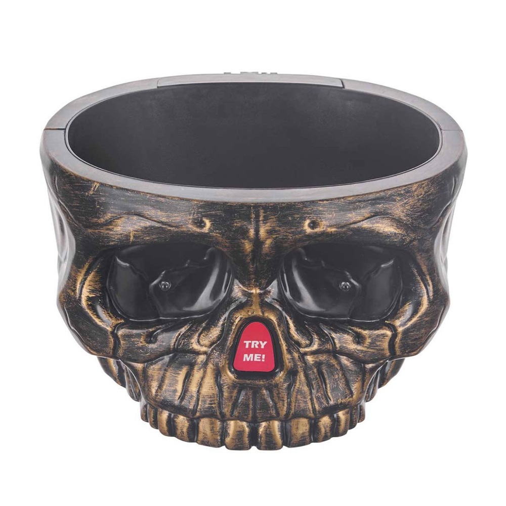Motion Activated Halloween Skull Candy Bowl